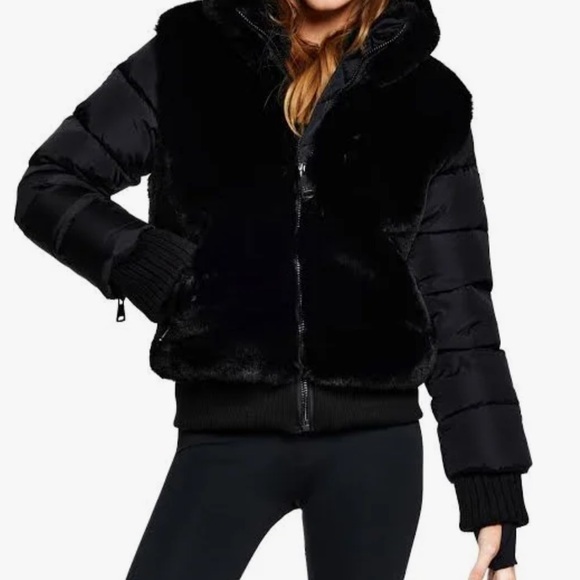 SAM FAUX FUR CARLIE - DOWN PUFFER BOMBER JACKET - Picture 2 of 6